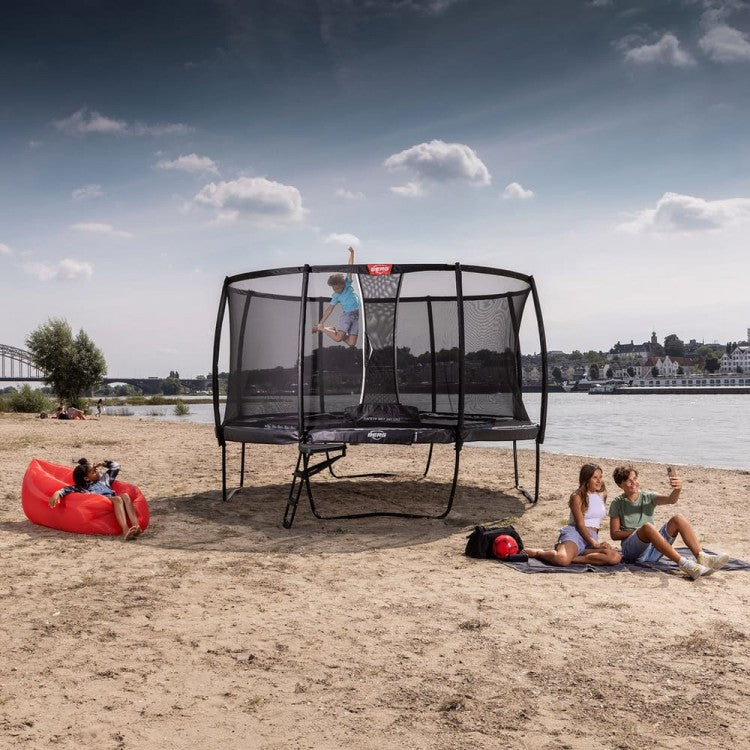Cama Elastica Berg Inground Champion 430 + Red Deluxe Negro Safety Net Deluxe._2