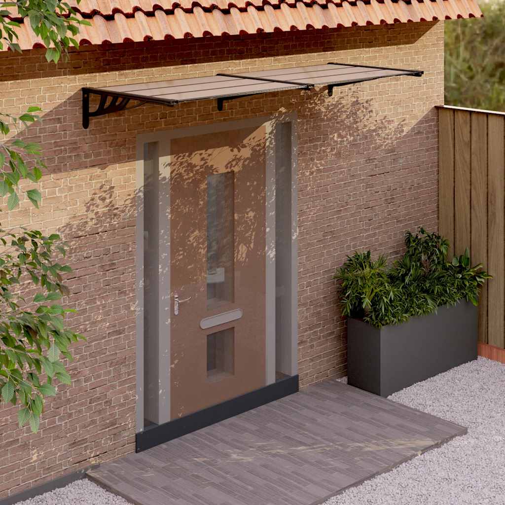 Marquesina De Puerta Policarbonato Negro 239x90 Cm_1