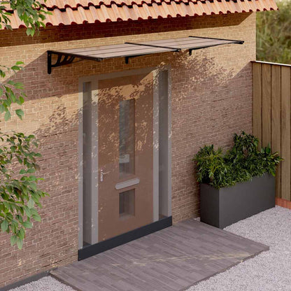 Marquesina De Puerta Policarbonato Negro 239x90 Cm_1