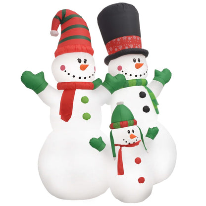 Vidaxl Familia De Muñecos De Nieve Inflables Con Led 240 Cm_0