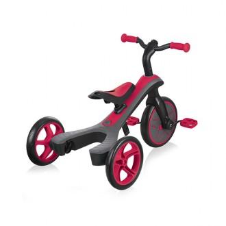 Triciclo descapotável Trike Explorer 2 em 1 vermelho 