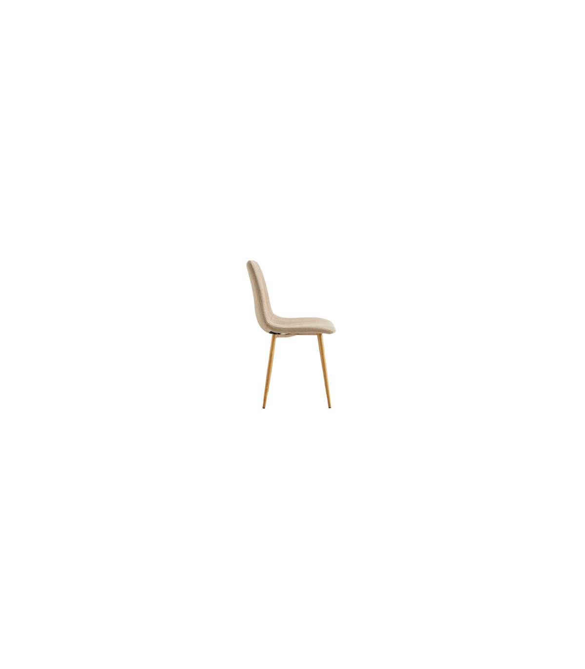 Pack De 4 Sillas Para Cocina O Comedor Nails Tapizado Textil Beige/roble, 87cm(alto) 44cm(_2