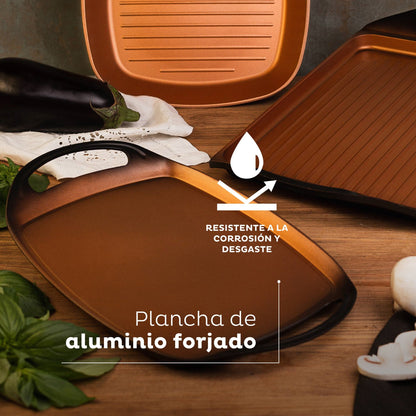 Set Plancha 36cm Y Cuchillos De Cocina San Ignacio_2