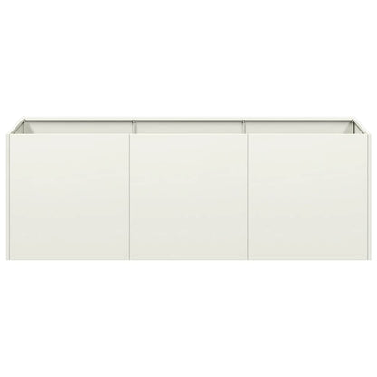 Jardinera De Acero Laminado En Frío Blanco 120x40x40 Cm_3
