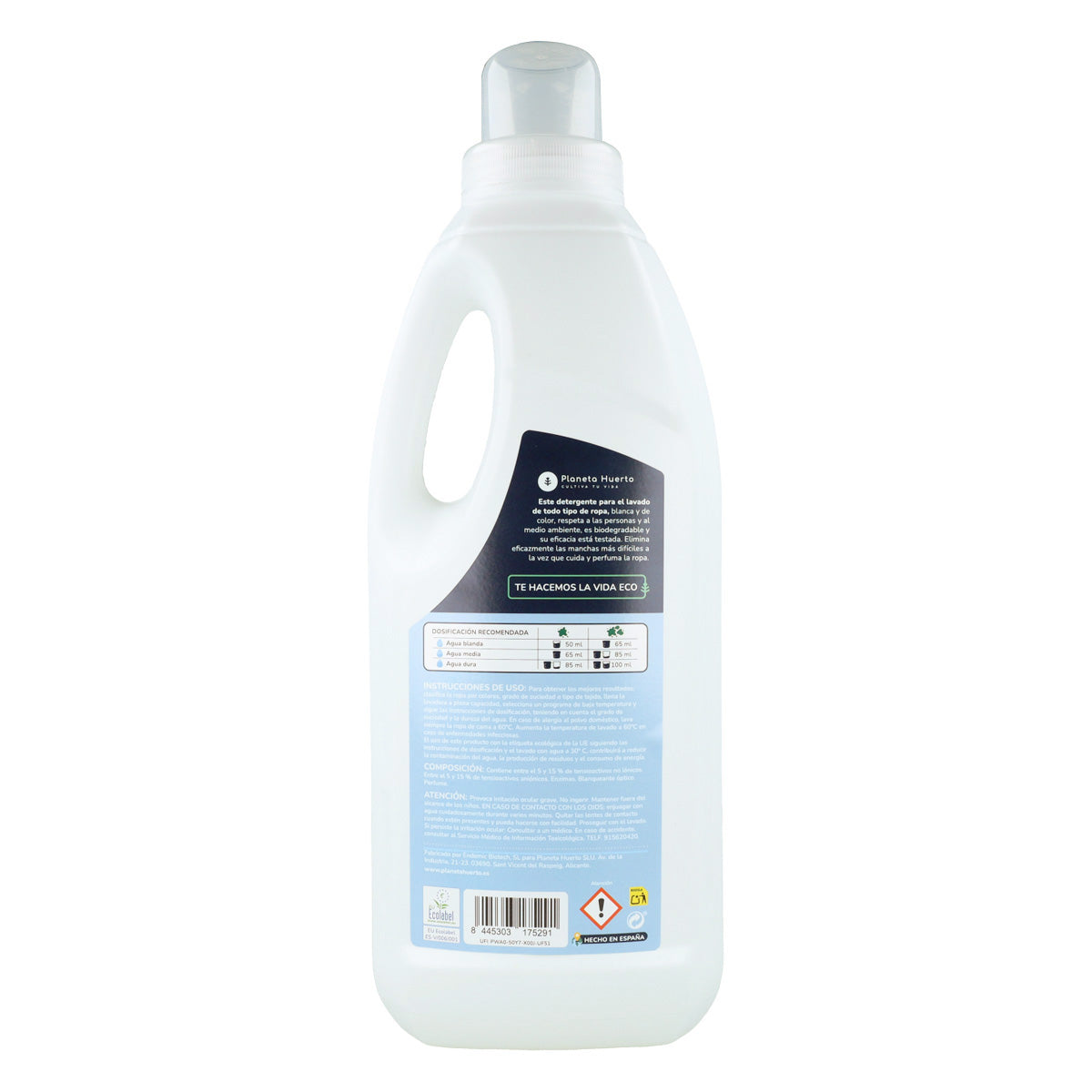 Detergente líquido para roupa Planeta Huerto ECO com aroma natural de roupa limpa, 1,5 litros