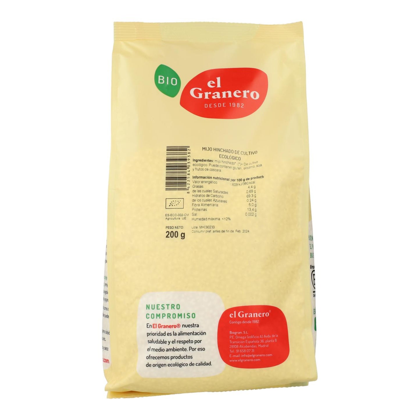 Painço Tufado Eco El Granero, 200 g 