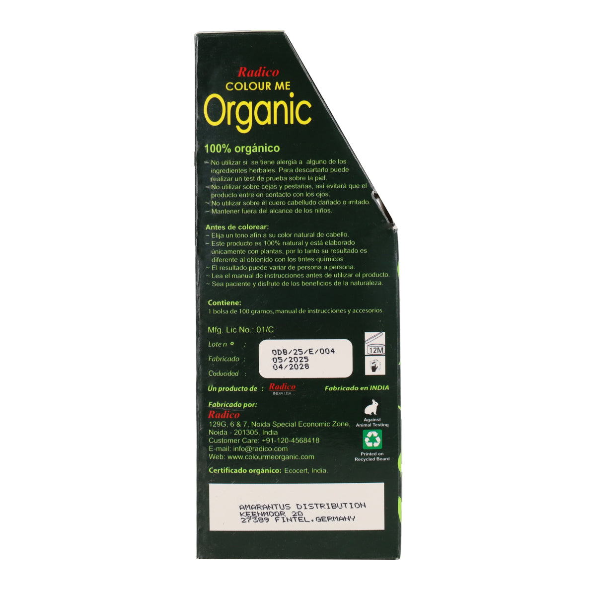 Corante Vegetal Radico Castanho Escuro 100 g