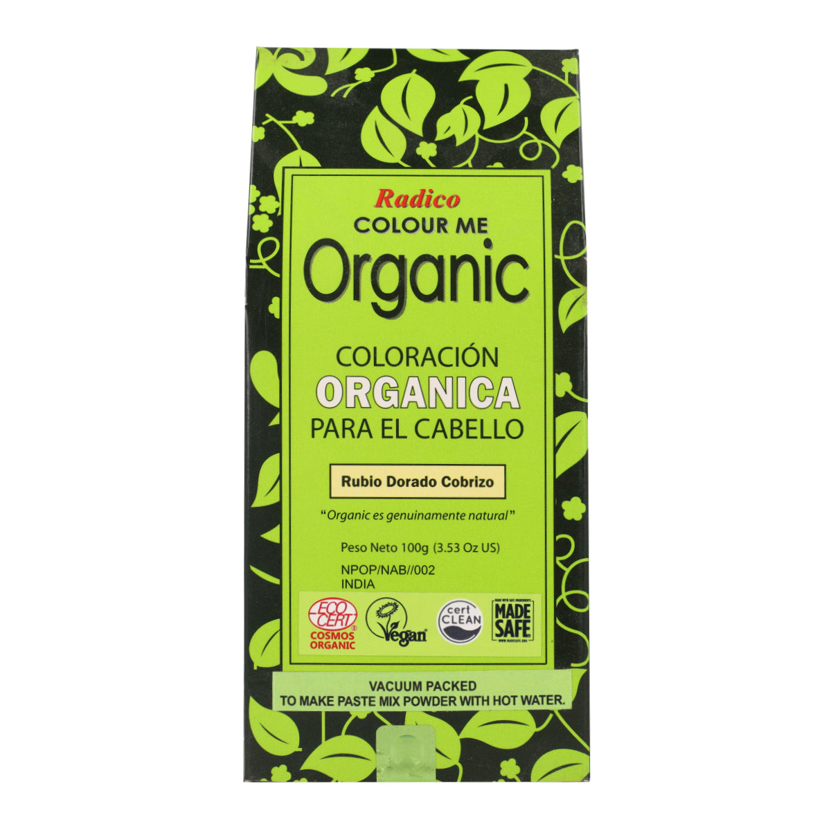 Corante vegetal loiro dourado acobreado Radico 100 g