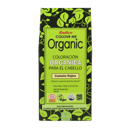 Tinta capilar vegetal castanho avermelhado Radico 100 g