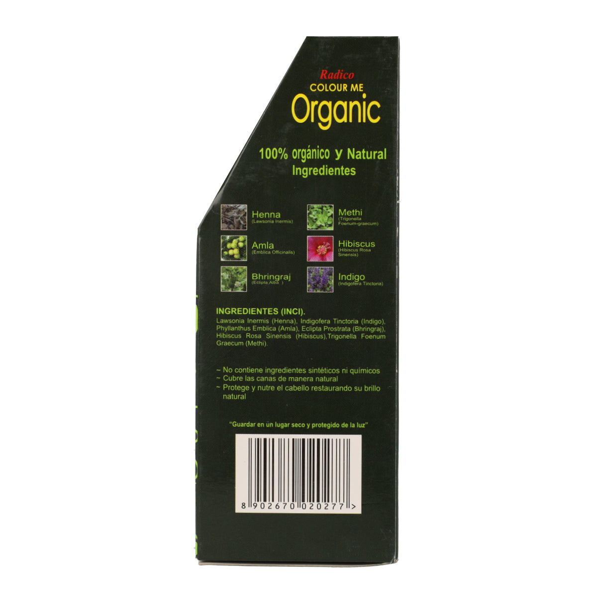 Tinta capilar vegetal castanho avermelhado Radico 100 g