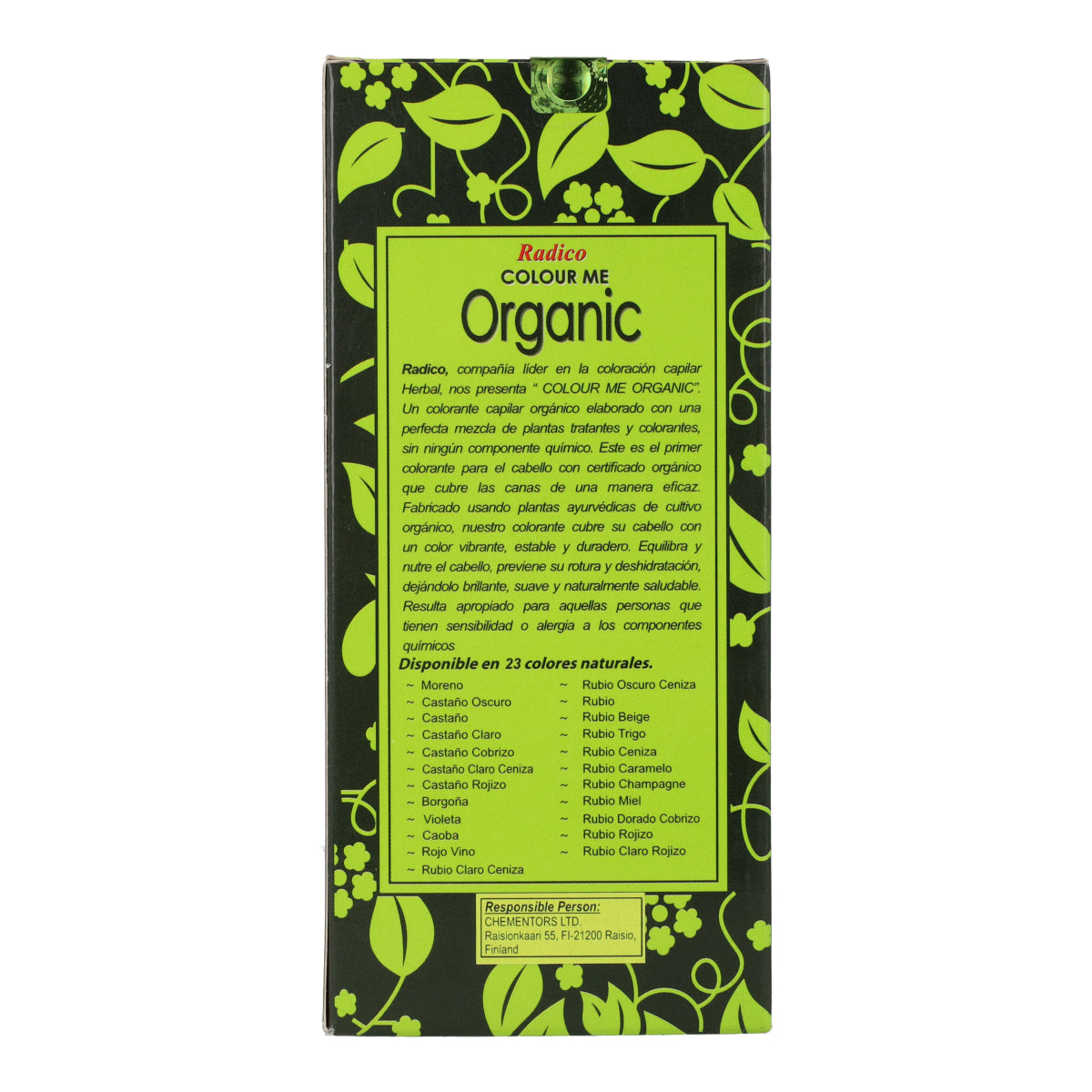 Tinta capilar vegetal castanho avermelhado Radico 100 g
