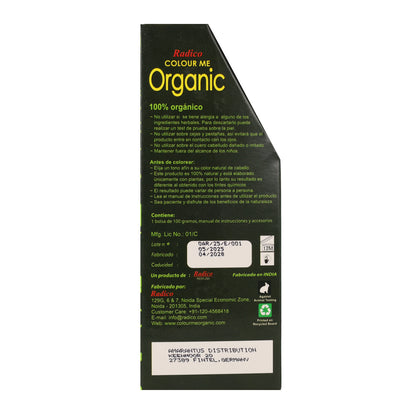 Tinta capilar vegetal castanho avermelhado Radico 100 g