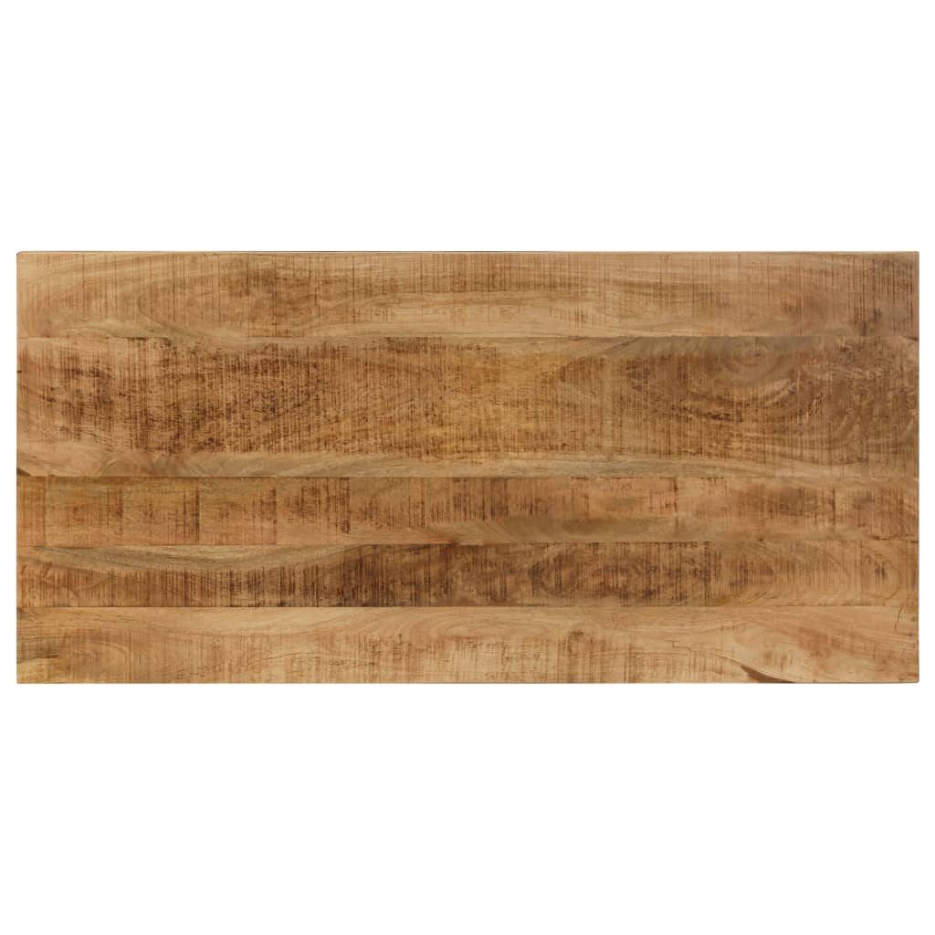 Mesa De Comedor De Madera Maciza De Mango Y Acero 115x55x76 Cm_2