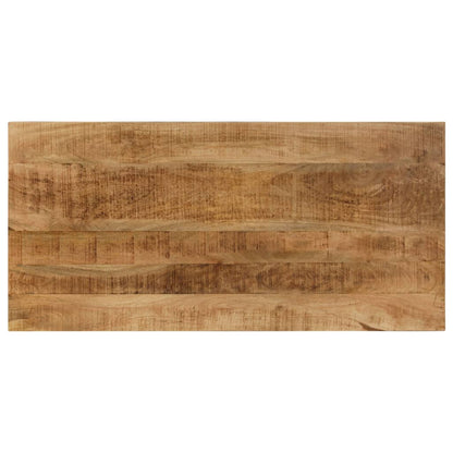 Mesa De Comedor De Madera Maciza De Mango Y Acero 115x55x76 Cm_2