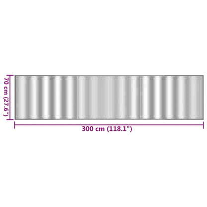 Vidaxl Alfombra Rectangular Bambú Marrón Oscuro 70x300 Cm_2