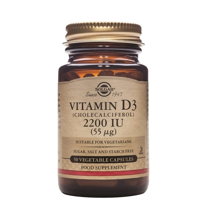 Vitamina D3 2200 UI 50 cápsulas vegetales