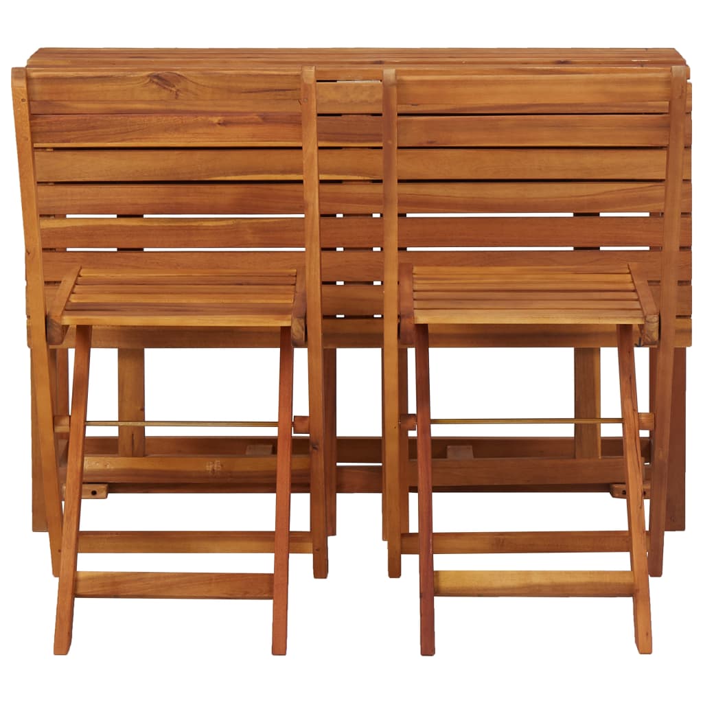 Jardinera De Jardín Con 2 Sillas Bistró Madera Maciza De Acacia_4