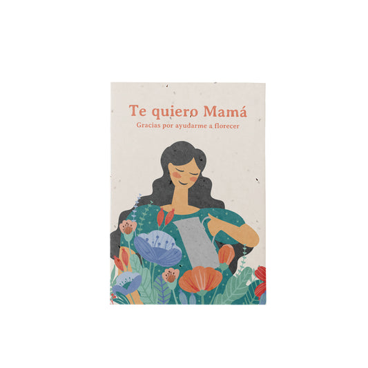 Postal Plantable Te Quiero Mamá con Semillas de Flor de Aliso – Detalle Original - Resetea_0