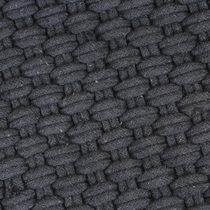 Alfombra Rectangular Algodón Antracita 180x250 Cm / Vetonek_5