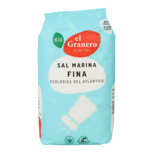 Sal marinho fino biológico El Granero, 1 kg