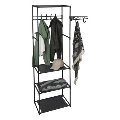 Well Home Armario Perchero Con Estantes Color Negro H.170cm_2