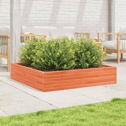Jardinera De Madera Maciza De Pino Marrón Cera 110x110x23 Cm_2