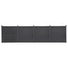 Conjunto De Painel De Cerca Wpc Cinza 699x186 Cm / Vetonek