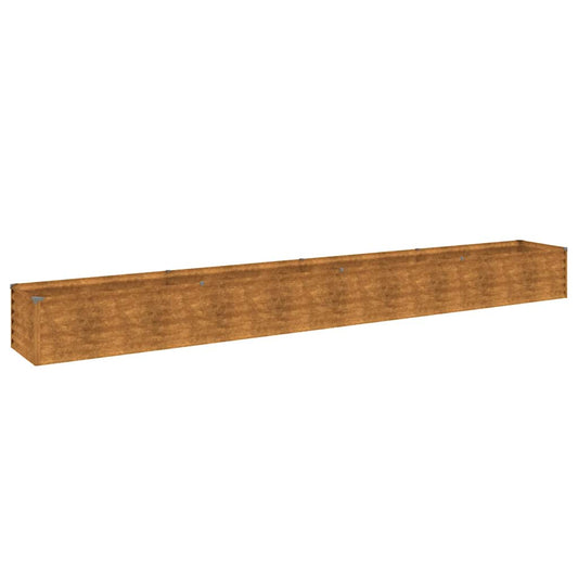 Jardinera Elevada De Acero Corten 386x50x36 Cm_0