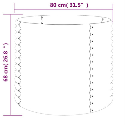 Jardinera Acero Galvanizado Antracita 80x80x68 Cm_3
