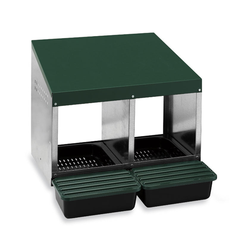 Ponedero Eco 2 Huecos Con Escamoteador | Recoge Huevos Más Limpios | Nido Para 8-10 Gallinas_0