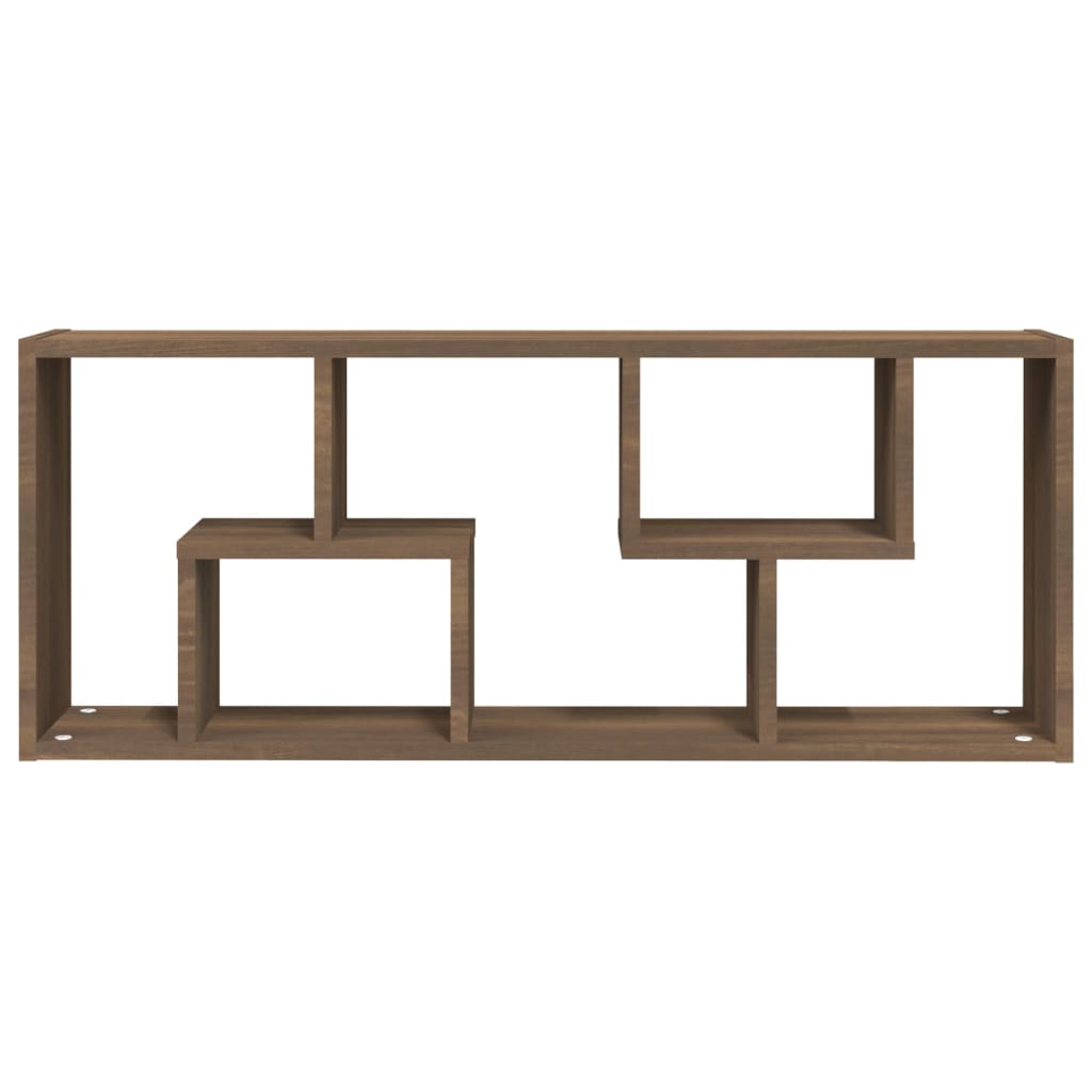 Estantería De Pared Madera Ingeniería Marrón Roble 36x16x90 Cm / Vetonek_5