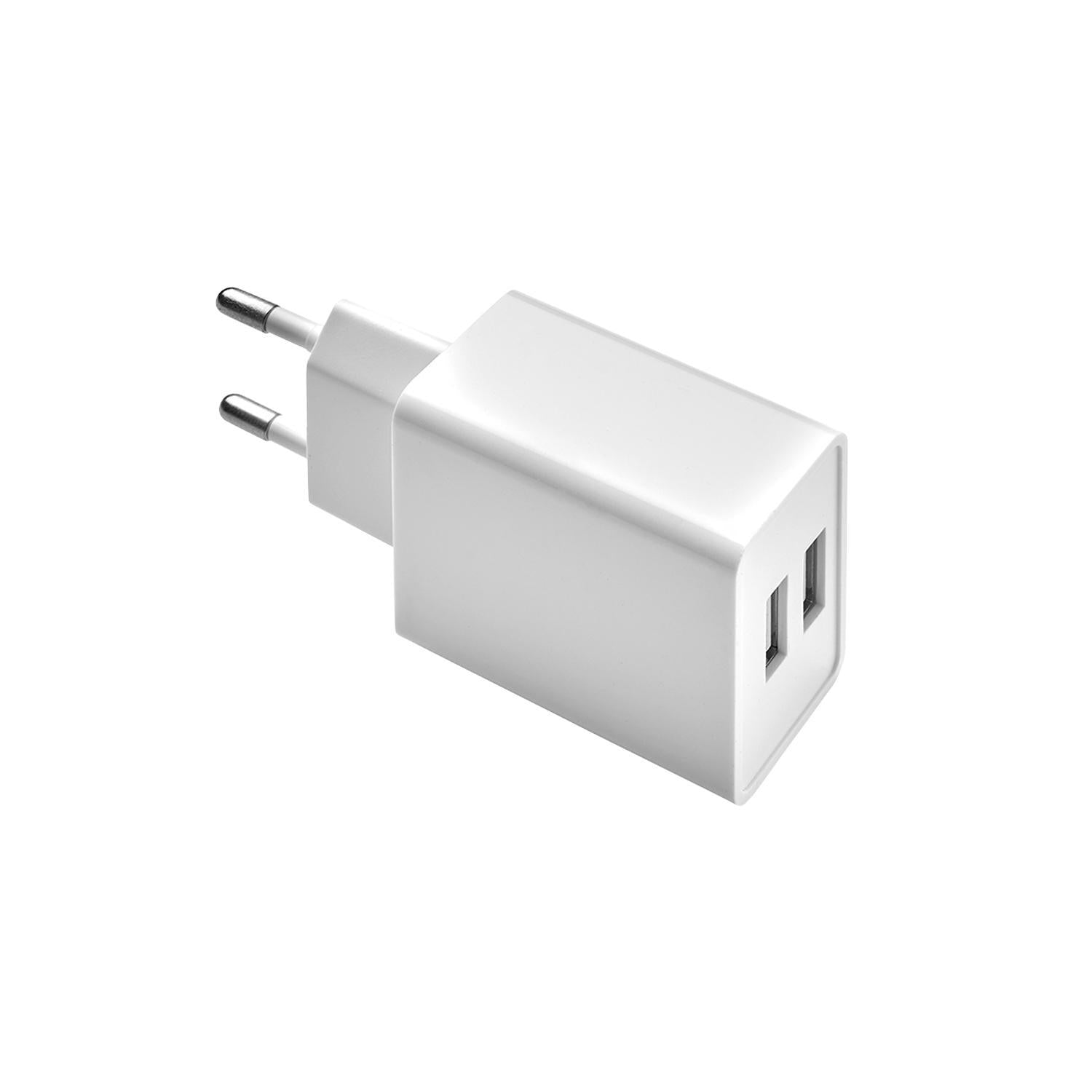 Cargador Usb Dos Tomas 2.1 Amperios. 5 V. Adaptador Enchufe Usb Cargador Usb De Pared, Android, Iphone, Smartphones, Tablets._0