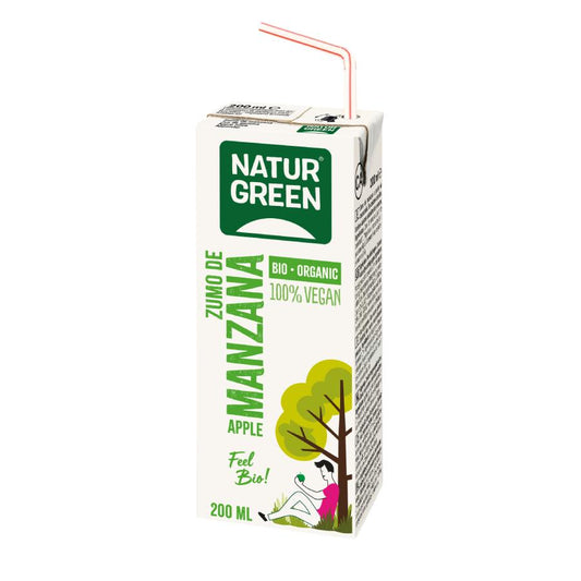 Embalagem de 2 Sumos de Maçã Biológicos Naturgreen, 2 unidades de 200 ml