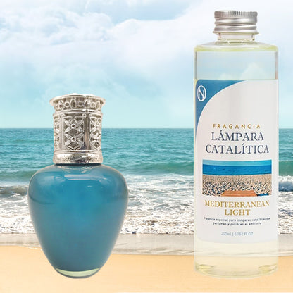 Lámpara Catalítica Aqua Marina + Fragancia Aroma Mediterranean Light 200ml - Elimina Olores Y Mejora La Calidad Del Aire_3