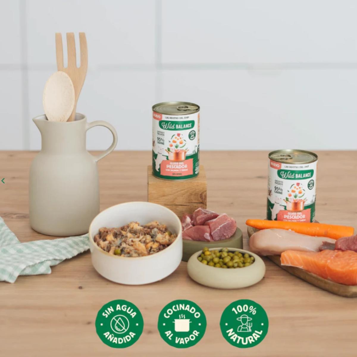 Pack de 6 Ensopados de Salmão e Porco Wild Balance para Cães 400g