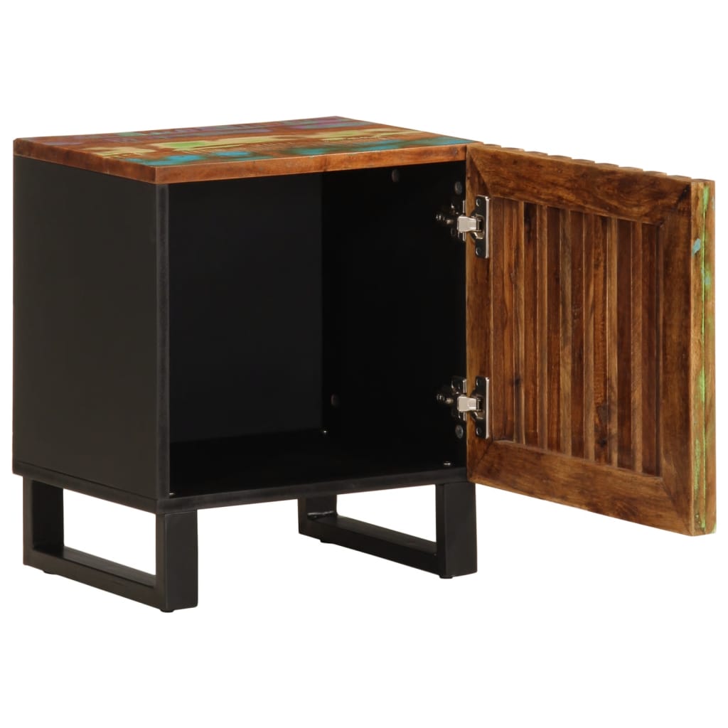 Mesitas De Noche 2 Uds De Madera Maciza Reciclada 40x34x46 Cm_2