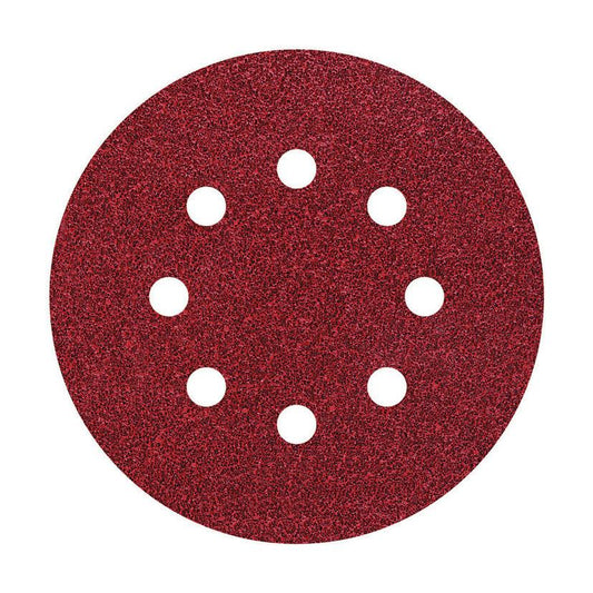 25 discos adhesivos de lijar perforadas Ø 125 mm Wolfcraft Grano 120