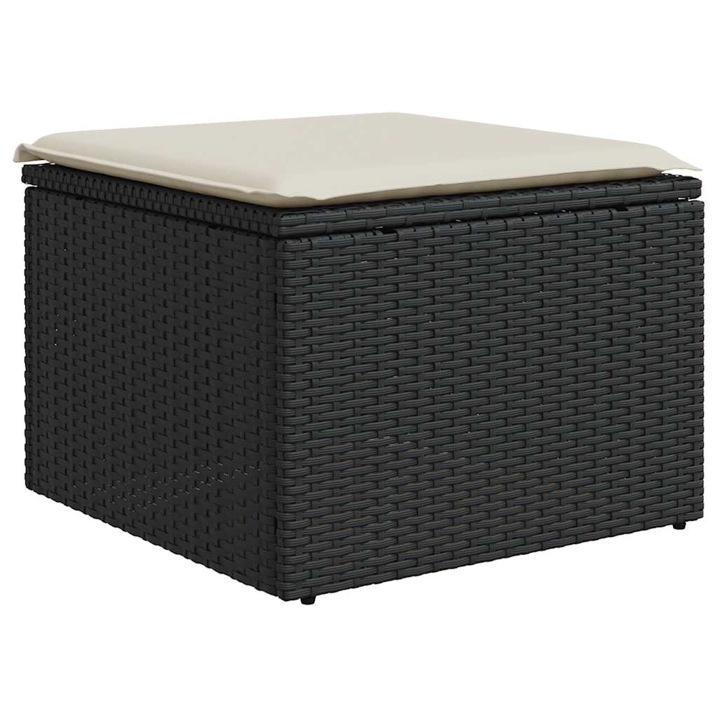 Set De Sofás De Jardín 7 Pzas Con Cojines Ratán Sintético Negro / Vetonek_3