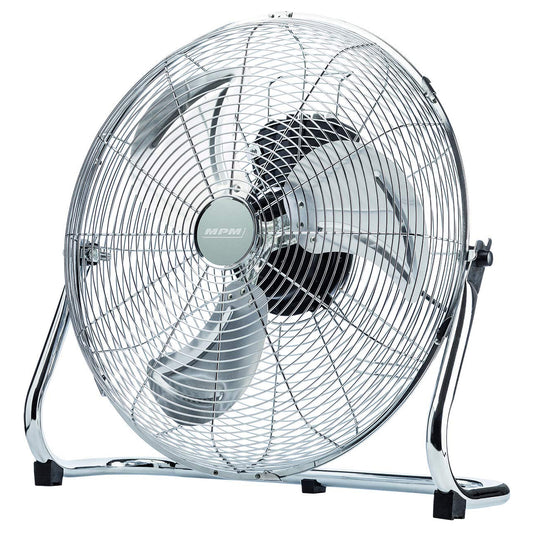 Ventilador Industrial Suelo, 45 Cm, Cuerpo Metal, 3 Aspas Metálicas, 3 Velocidades, Silencioso Mpm Mwp-01, Plata_0