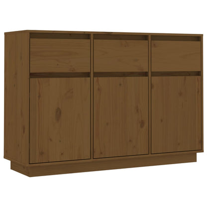 Aparador De Madera Maciza De Pino Marrón Miel 110x34x75 Cm / Vetonek_2