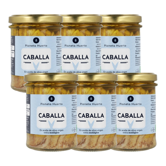Pack de 6 Cavalas em Azeite ECO Planeta Huerto 190 gr