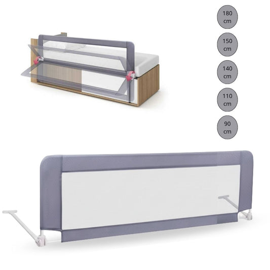 Bathby Barandilla De Cama Infantil 140 Cm – Altura Ajustable, Sistema Abatible, Malla Transpirable, Seguridad Anticaídas_0