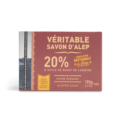 Barra de sabão Aleppo 20% La Corvette 190 g