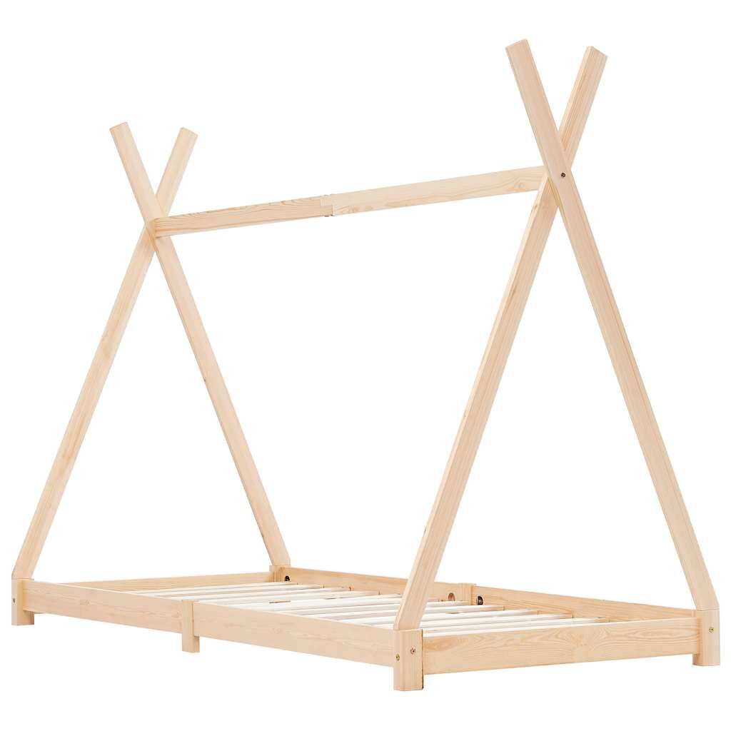 Vidaxl Estructura De Cama Infantil De Madera Maciza De Pino 80x160 Cm_1