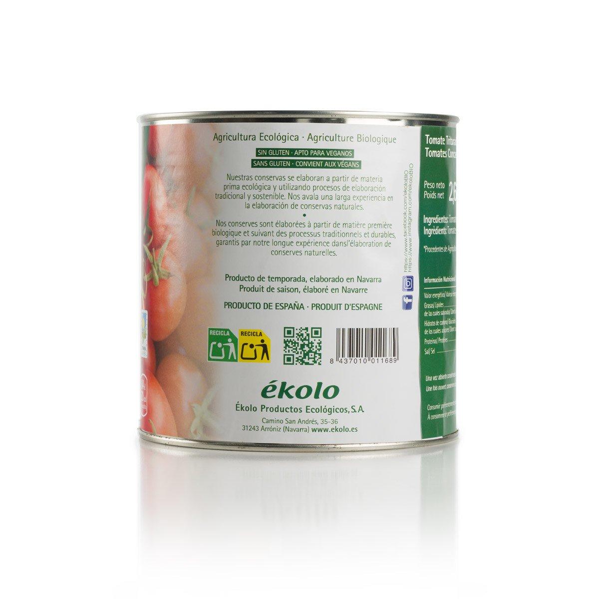 Tomates triturados biológicos Ekolo 2,6 kg