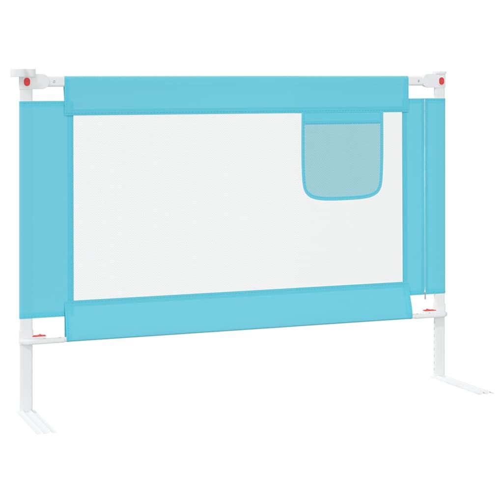Vidaxl Barandilla De Seguridad Cama De Niño Tela Azul 90x25 Cm_4