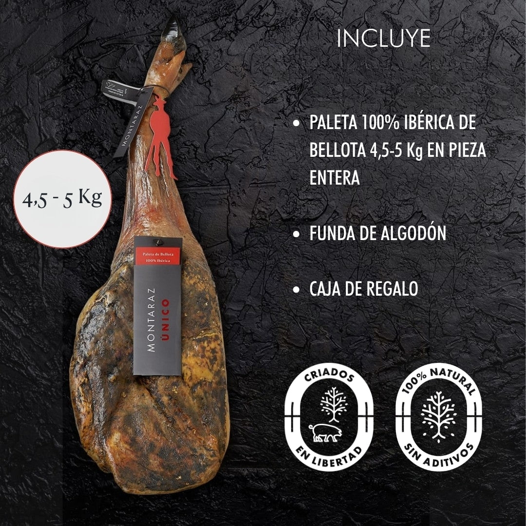Montaraz® Paleta 100% Iberica De Bellota | Curación 24 Meses | Pieza Entera De 4,5-5 Kg | 100% Natural_2