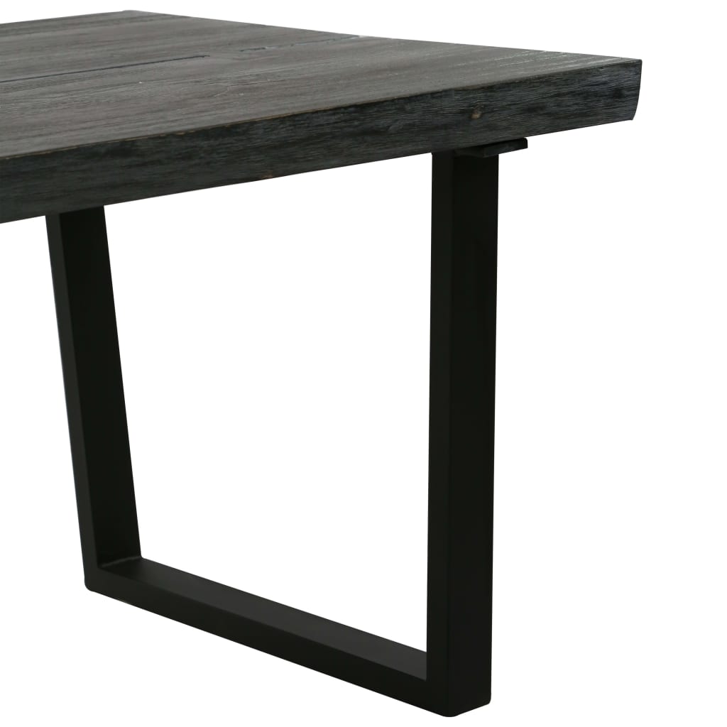 Mesa De Centro De Madera Maciza De Mindi Gris 102x56x41 Cm_3