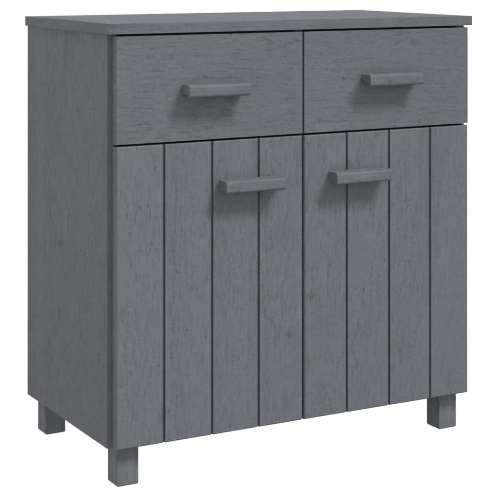Aparador Hamar Madera Maciza Pino Gris Oscuro 79x40x80cm / Vetonek_0