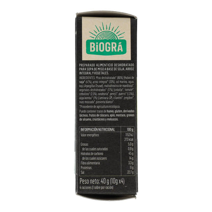 Sopa de miso vermelho Biográ com legumes, 4x10 g
